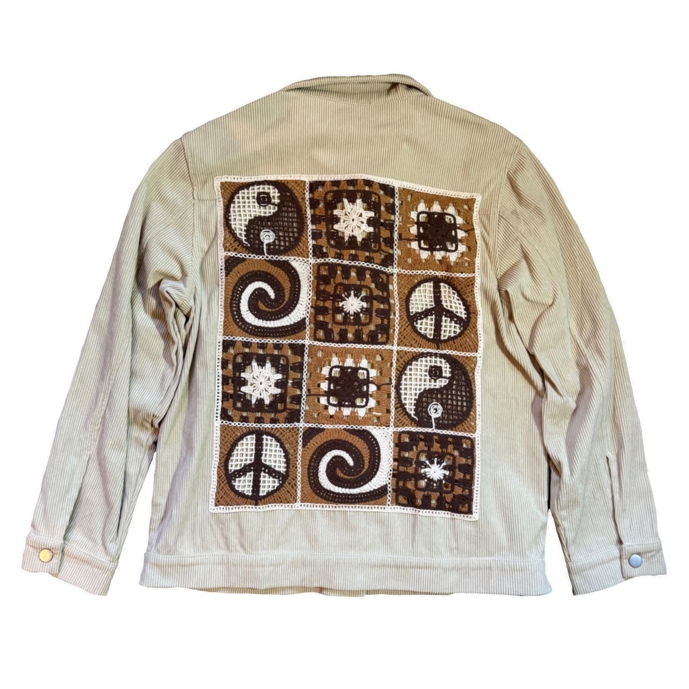 Andthewhy Corduroy Jacket with Crochet Patch